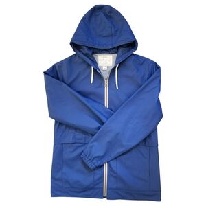 Weatherproof Vintage Men’s Hooded Jacket Small Blue Windbreaker Zip Lightweight